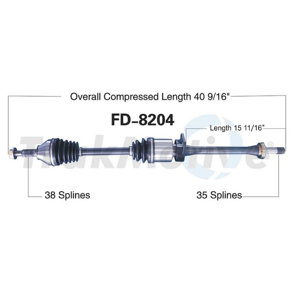 Surtrack Axle Cv Axle Shaft, Fd-8204 FD-8204 - main